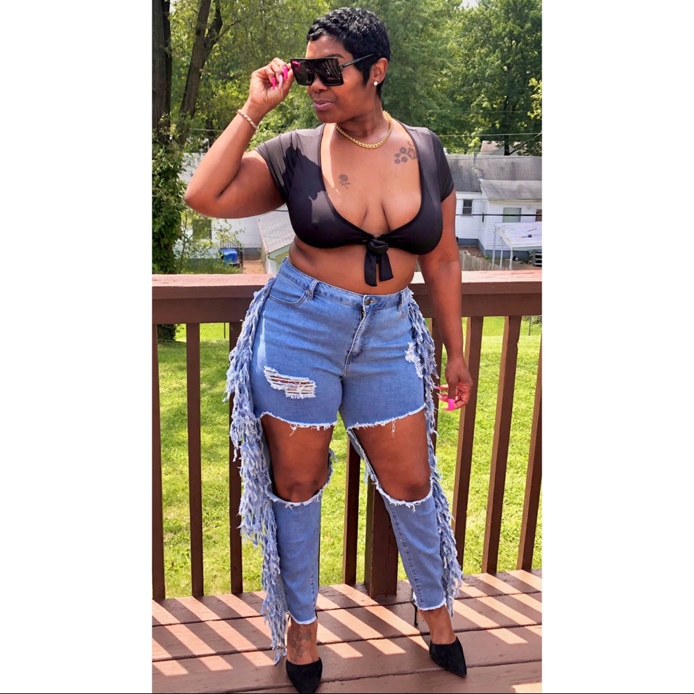 Ripped jeans pants